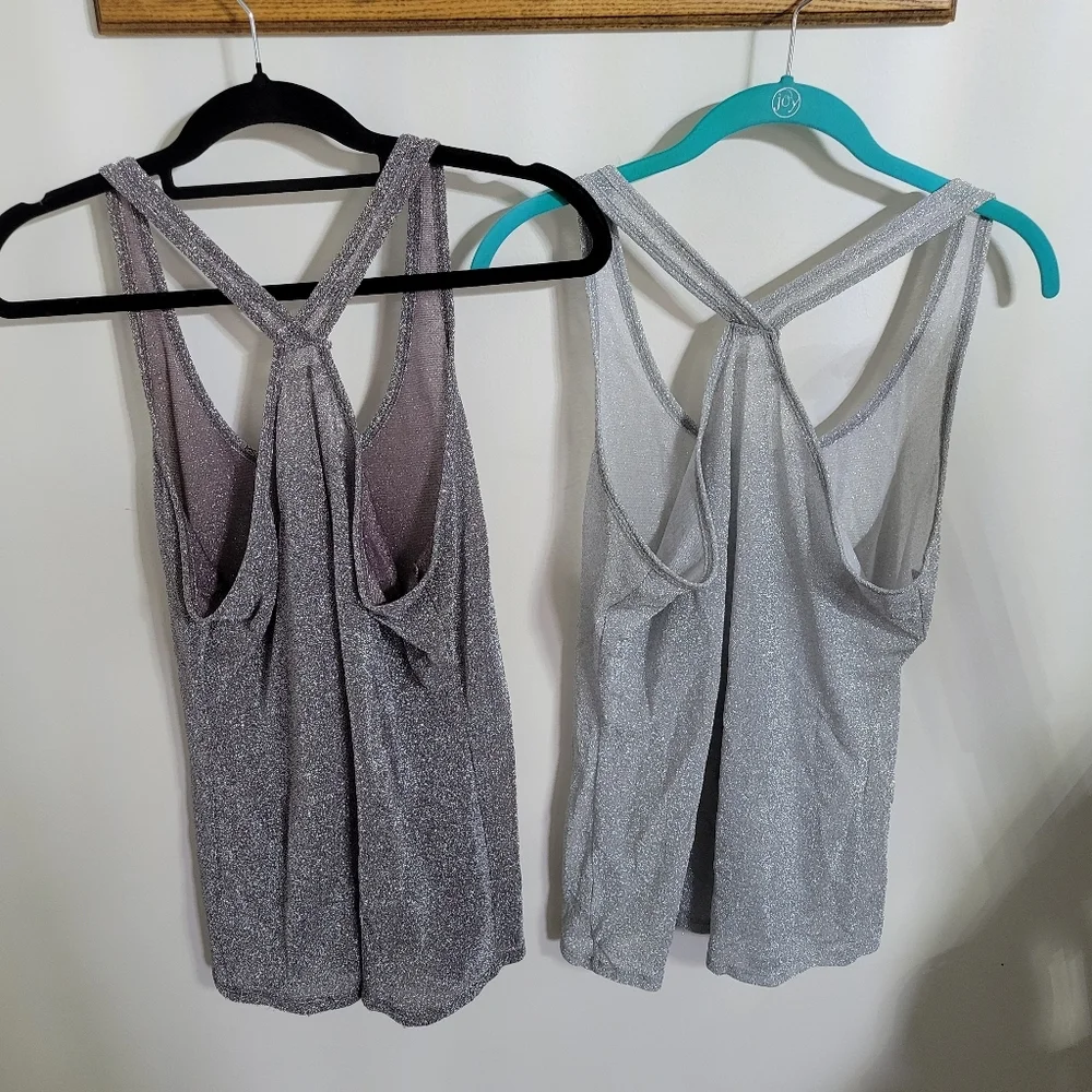 Studio Y Maurices Sparkling Silver and Gray/Purple Women's Tank Tops, Size XL - Picture 2 of 8